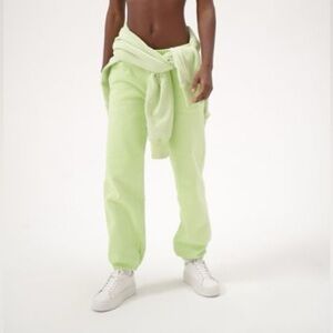 Champion Classic Reverse Weave Jogger Sweatpant Lime Green Size Medium